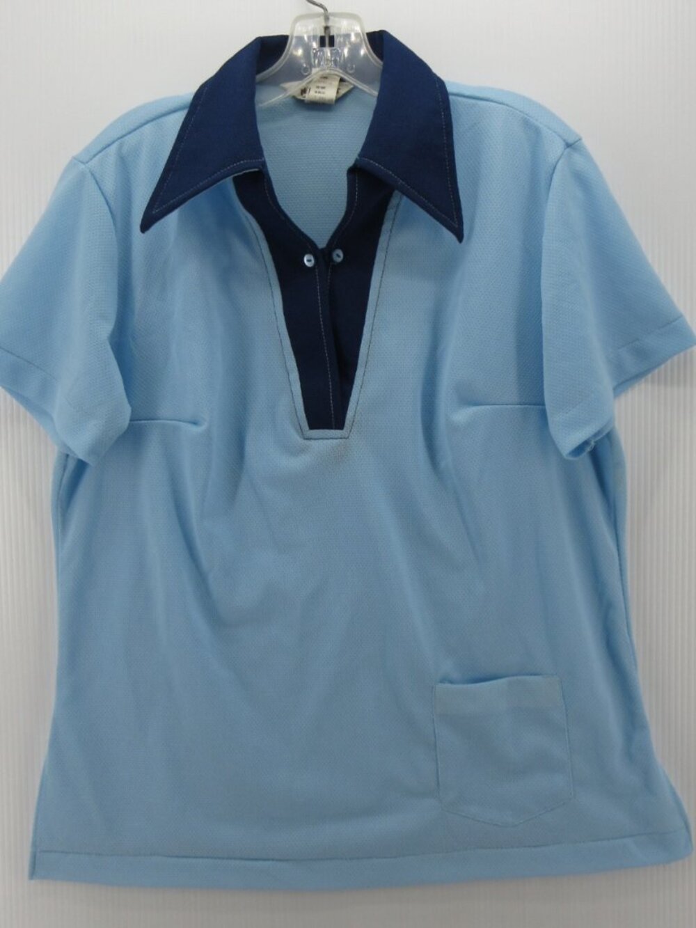 VTG Nat Nast Polo Shirt 38 Bowling 70s Leisure Dagger Collar Large